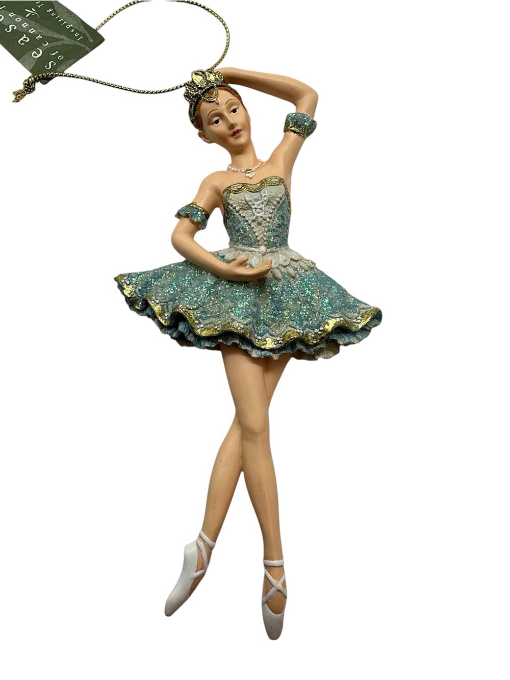 NWT Vintage Seasons of Cannon Falls Ballerina Ornament Christmas Dance Ballet